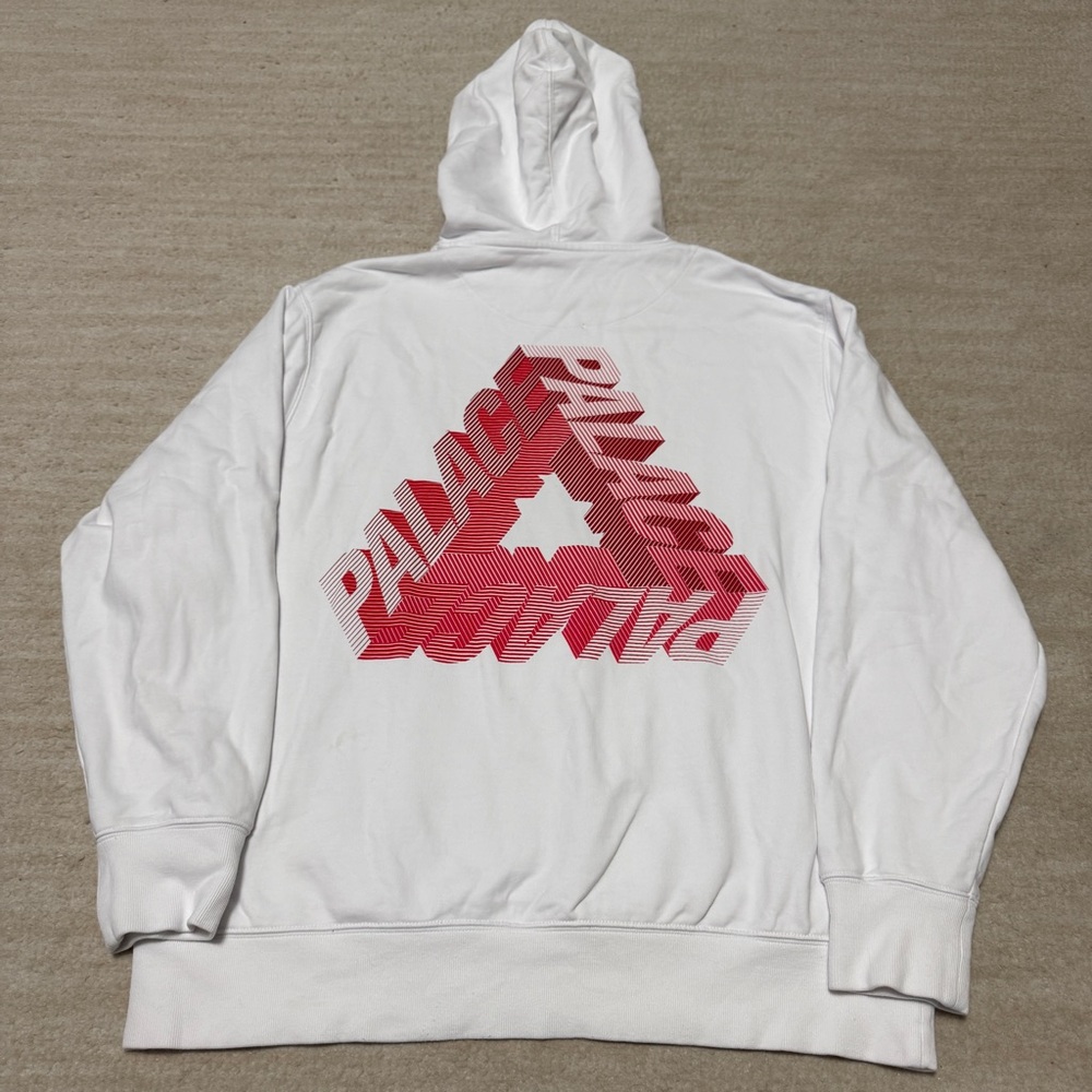 Palace Skateboards P-3D Ultimo Hoodie White Red Men's Size XL FW17